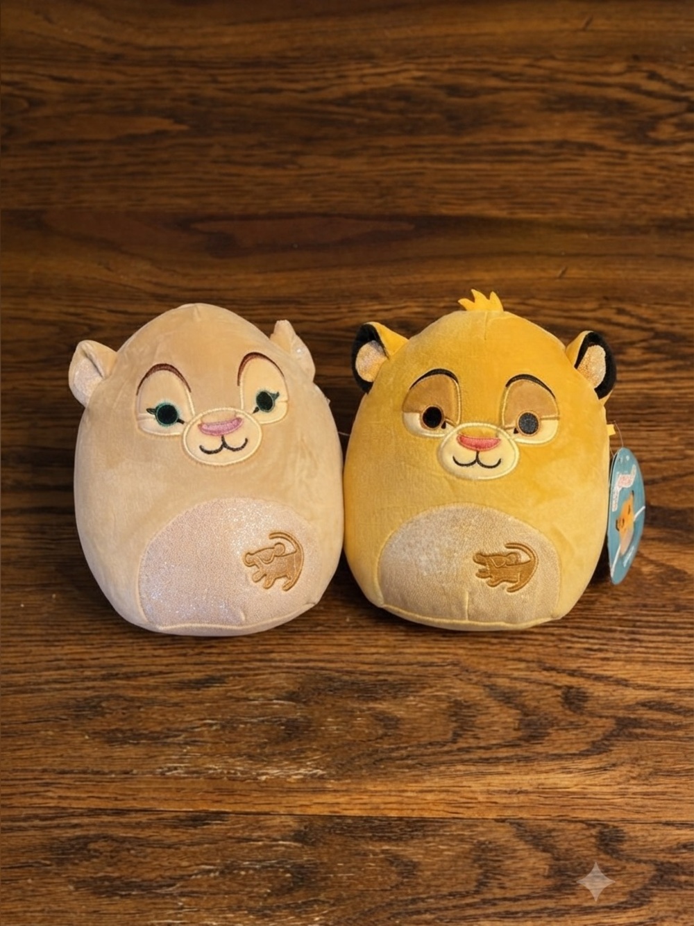 Squishmallows Disney Lion King Simba Nala Set 5" Glitter Sparkle Velvet NWT